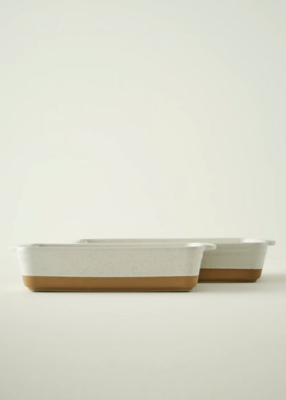 Margot Stoneware Fırın Kabı Beyaz (33,1x19,6x7 cm) - 38,7x24,2x7,2 cm - BEYAZ 1 - 5
