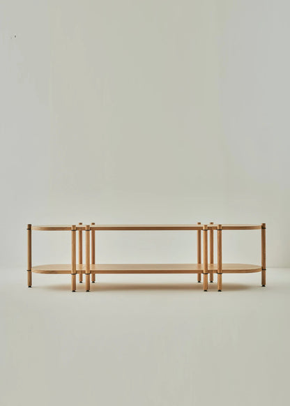 Cosmos Modüler 3 Parça TV Ünitesi Meşe-Siyah (183x48x48 cm)