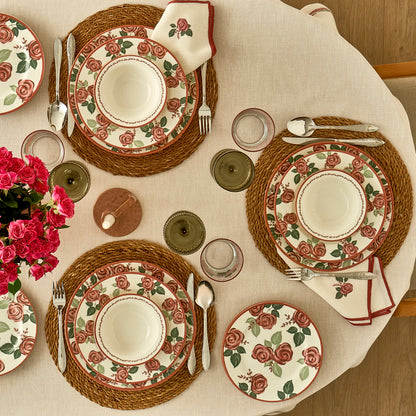 Rose Porselen 24 Parça 6 Kişilik Yemek Takımı