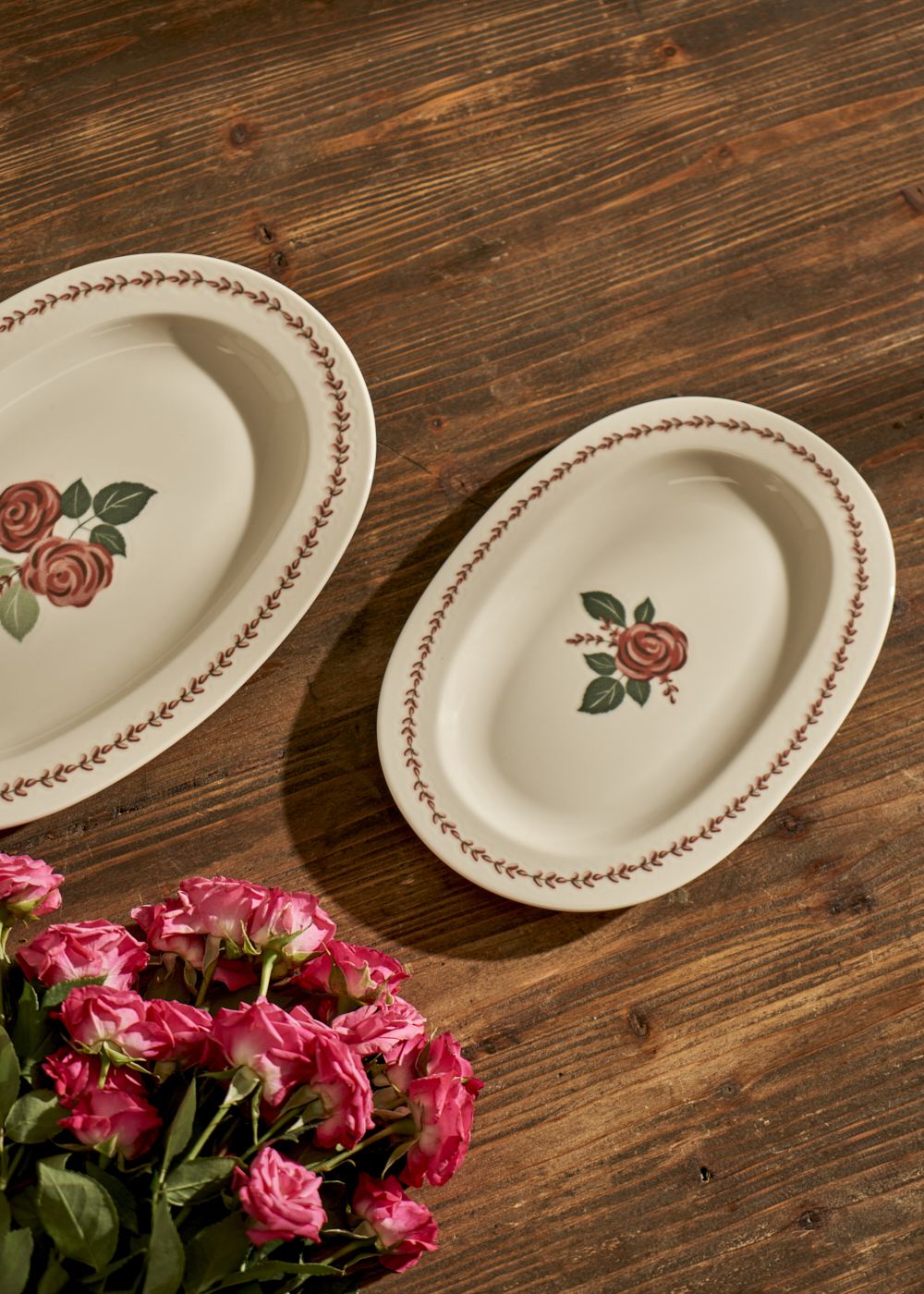 Rose Porselen Sunum Tabağı (25 cm) - 30 cm - ÇOK RENKLİ 1 - 2