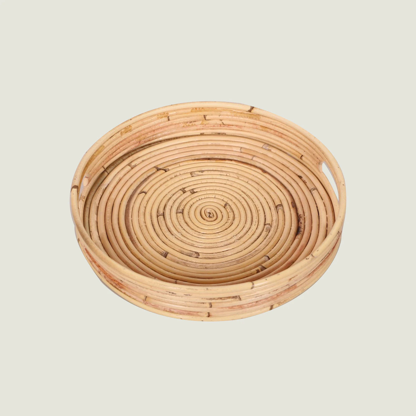 Swan Rattan Dekoratif Tepsi Naturel (30x5,5 cm)