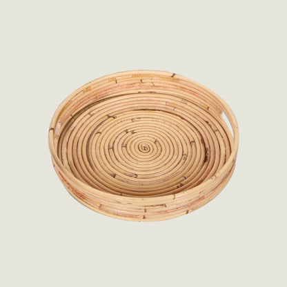 Swan Rattan Dekoratif Tepsi Naturel (30x5,5 cm)