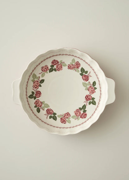 Rose Porselen Fırın Kabı Pembe (33x29x6 cm)