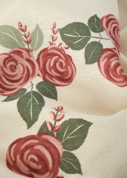 Rose Baskılı Masa Örtüsü Krem (150x250 cm) - 3