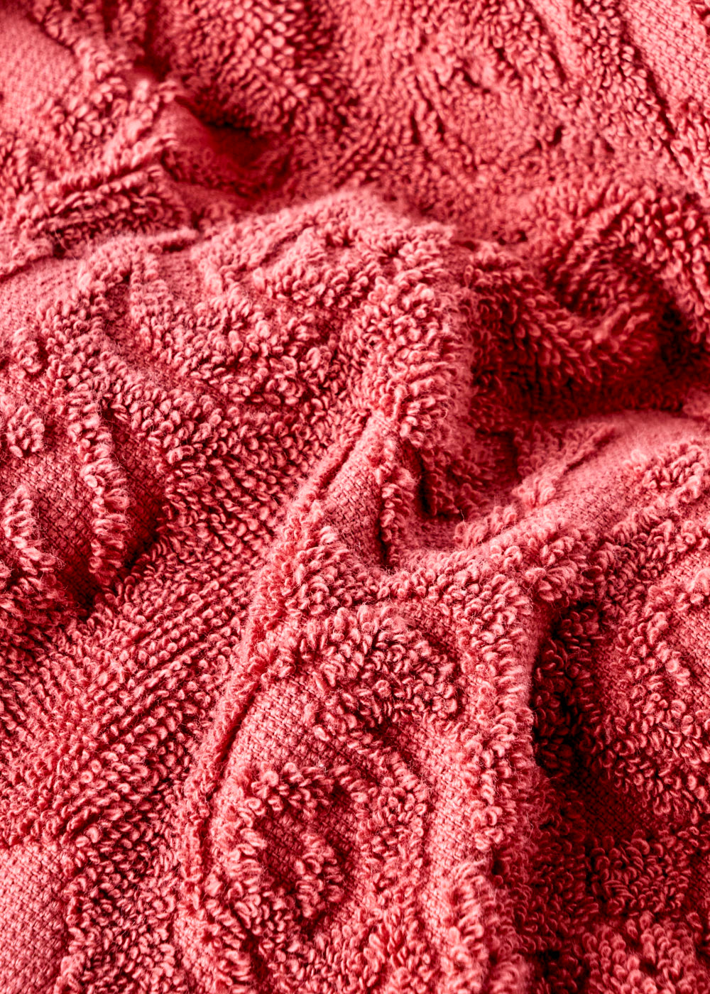 %100 Pamuk Rose Jakarlı El Havlusu Mürdüm (30x50 cm) - 50x90 cm - MÜRDÜM 1 - 2