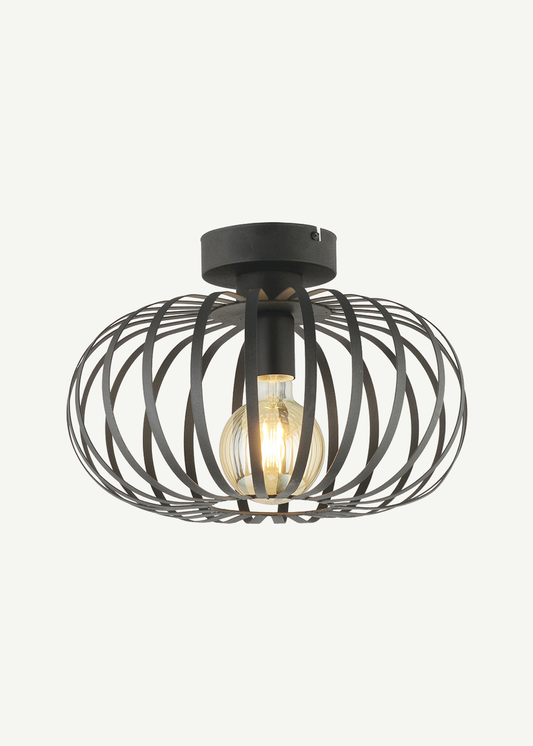 Cirella Metal Plafonyer Avize Siyah (40x27 cm)