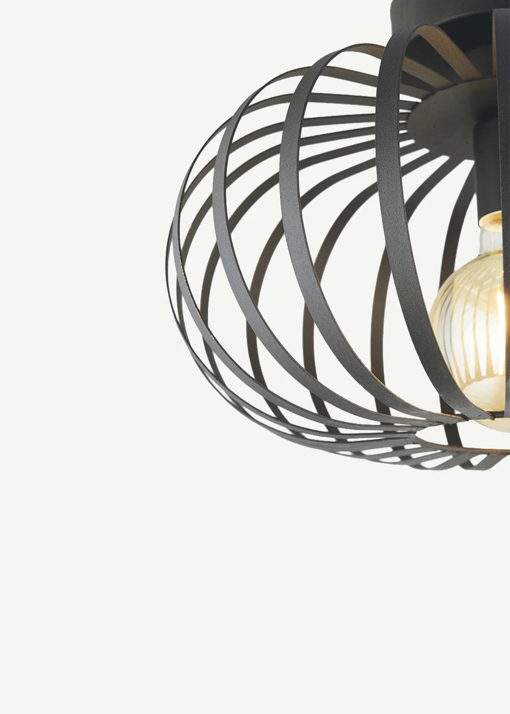 Cirella Metal Plafonyer Avize Siyah (40x27 cm) - 2