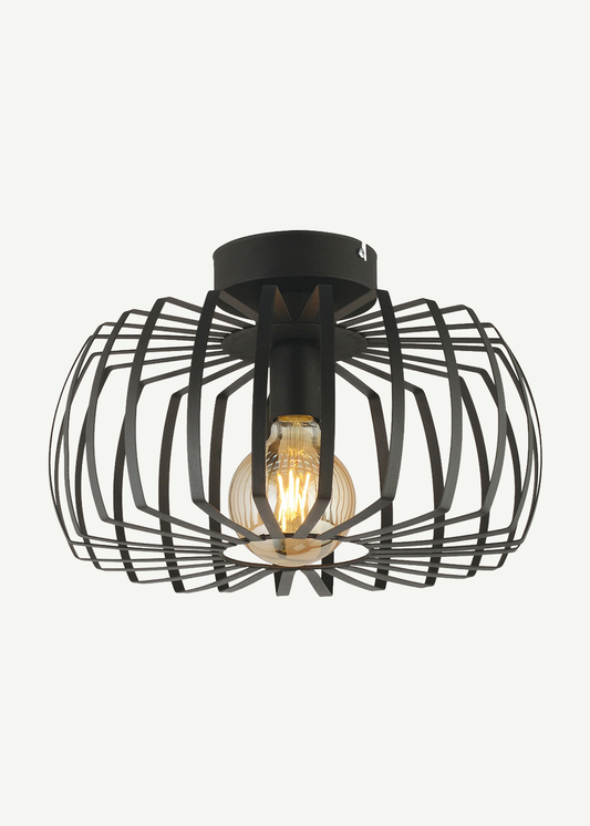 Etoile Metal Plafonyer Avize Siyah (30x70 cm)