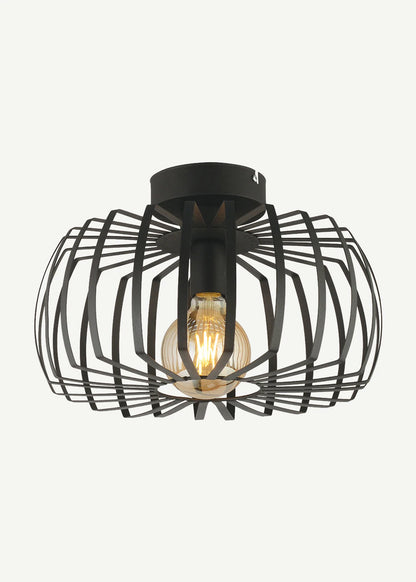 Etoile Metal Plafonyer Avize Siyah (30x70 cm)