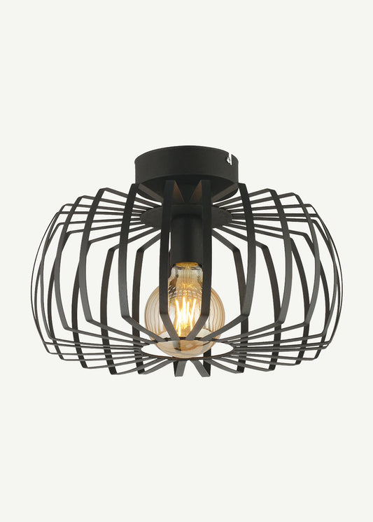 Etoile Metal Plafonyer Avize Siyah (30x70 cm)