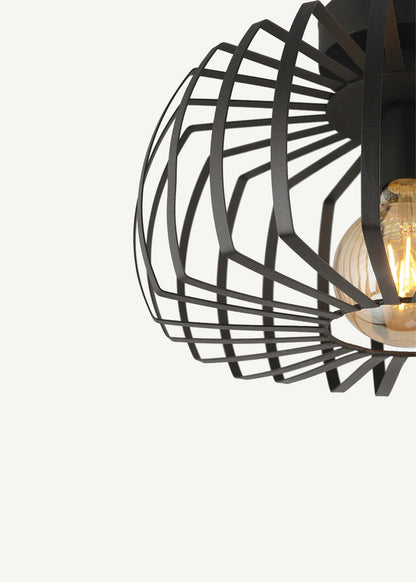 Etoile Metal Plafonyer Avize Siyah (30x70 cm) - 2