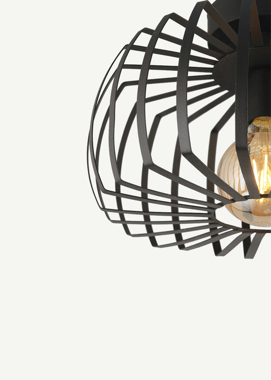 Etoile Metal Plafonyer Avize Siyah (30x70 cm) - 2