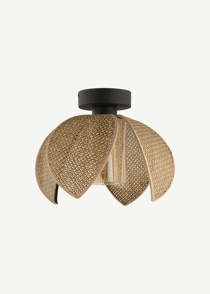 Nerida Plafonyer Rattan Avize Naturel (26x20 cm)