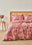 %100 Pamuk Saten Rose Çift Kişilik Nevresim Seti Mürdüm (200x220 cm)