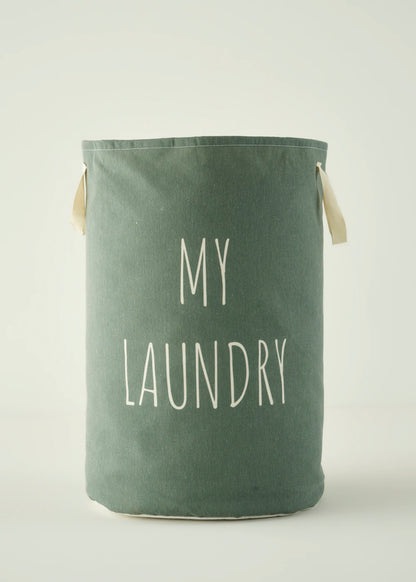 %100 Pamuk My Laundry Çamaşır Sepeti Haki (36x50 cm)
