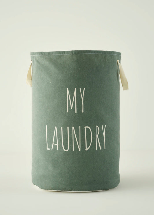 %100 Pamuk My Laundry Çamaşır Sepeti Haki (36x50 cm)