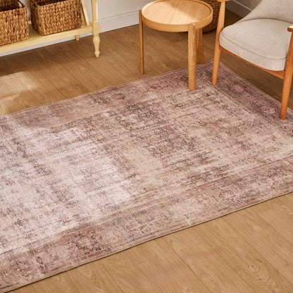 Vintage Desenli Dijital Baskı Halı Bej (152x230 cm)