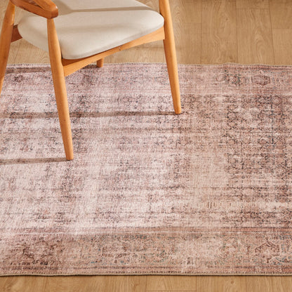 Vintage Desenli Dijital Baskı Halı Bej (152x230 cm) - PUDRA - 152x230 cm - 4