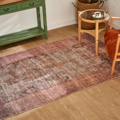 Vintage Desenli Dijital Baskı Halı Bej (152x230 cm)