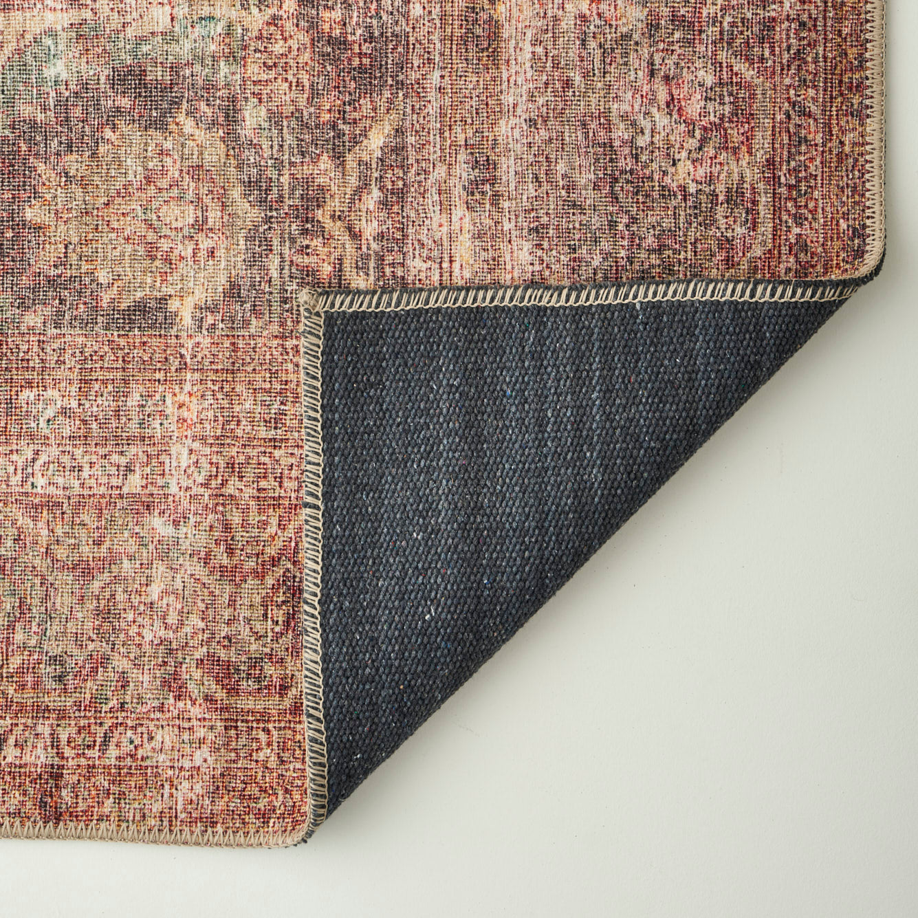 Vintage Desenli Dijital Baskı Halı Bej (152x230 cm) - KIRMIZI - 152x230 cm - 5