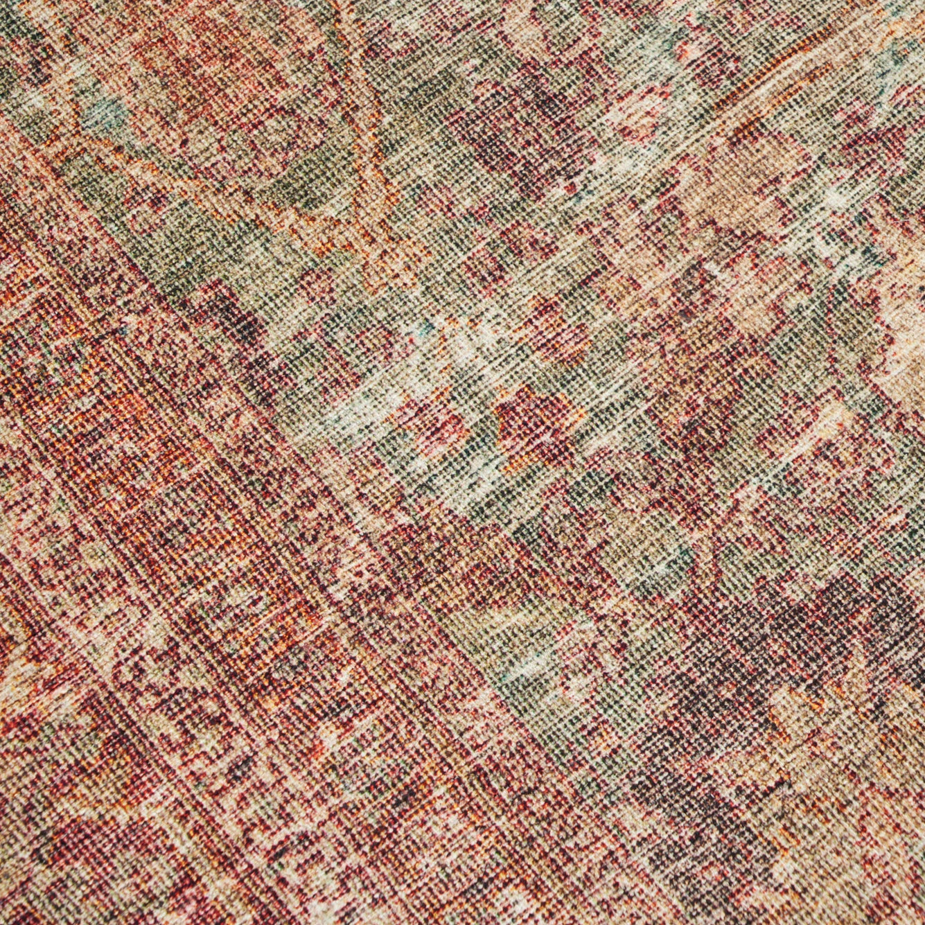 Vintage Desenli Dijital Baskı Halı Bej (152x230 cm) - KIRMIZI - 152x230 cm - 7