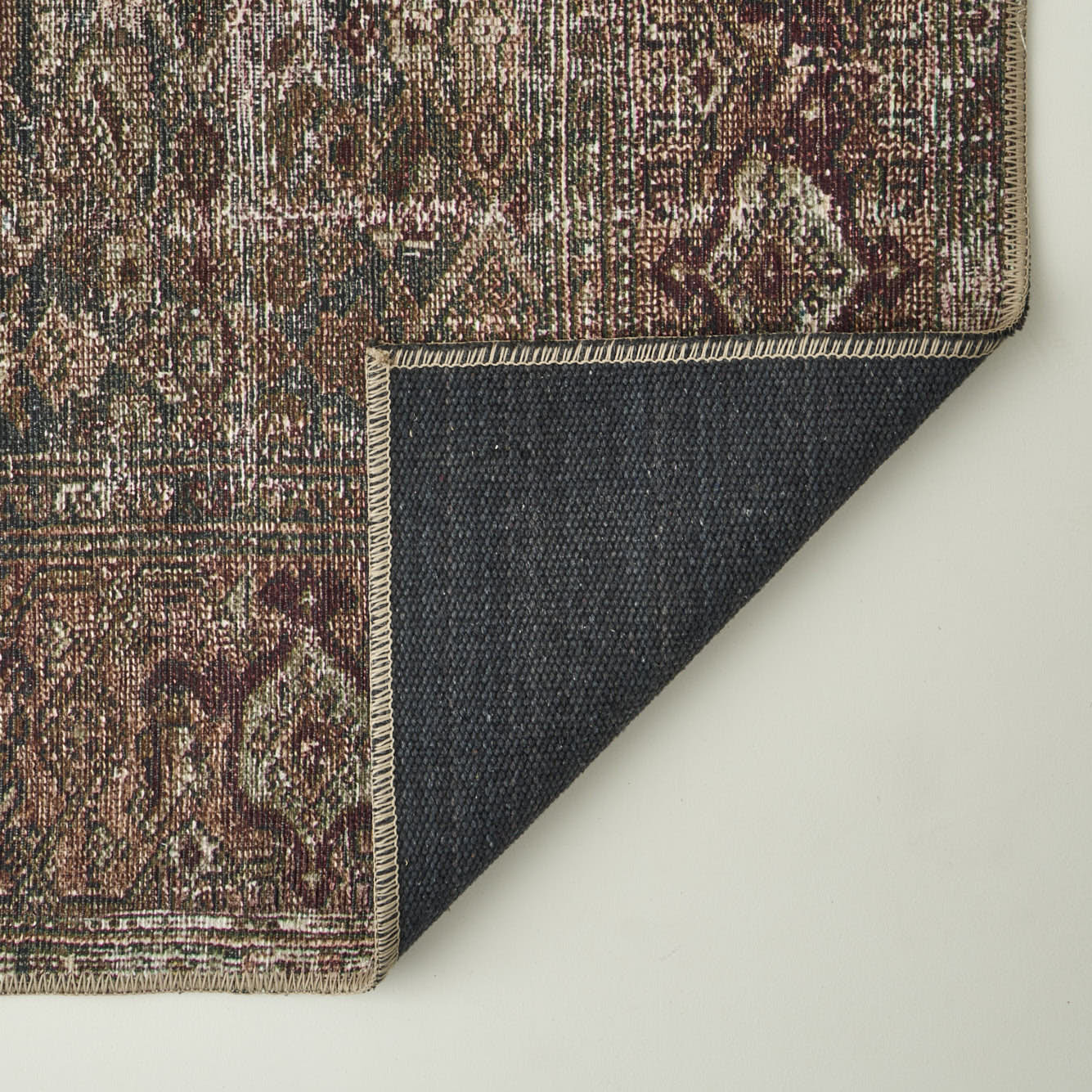 Vintage Desenli Dijital Baskı Halı Bej (152x230 cm) - KAHVERENGİ - 152x230 cm - 5