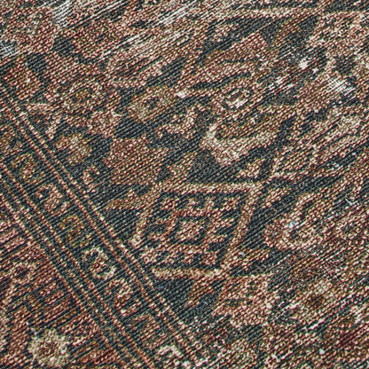 Vintage Desenli Dijital Baskı Halı Bej (152x230 cm) - KAHVERENGİ - 152x230 cm - 6
