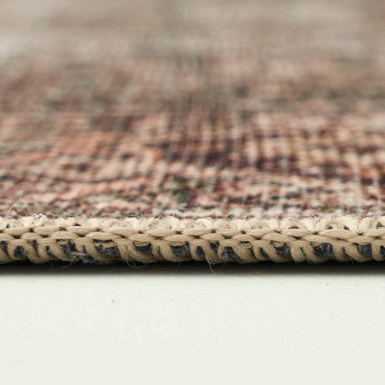 Vintage Desenli Dijital Baskı Halı Bej (152x230 cm) - KAHVERENGİ - 152x230 cm - 7