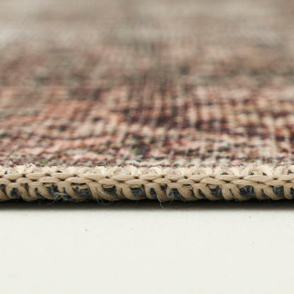 Vintage Desenli Dijital Baskı Halı Bej (152x230 cm) - KAHVERENGİ - 152x230 cm - 7
