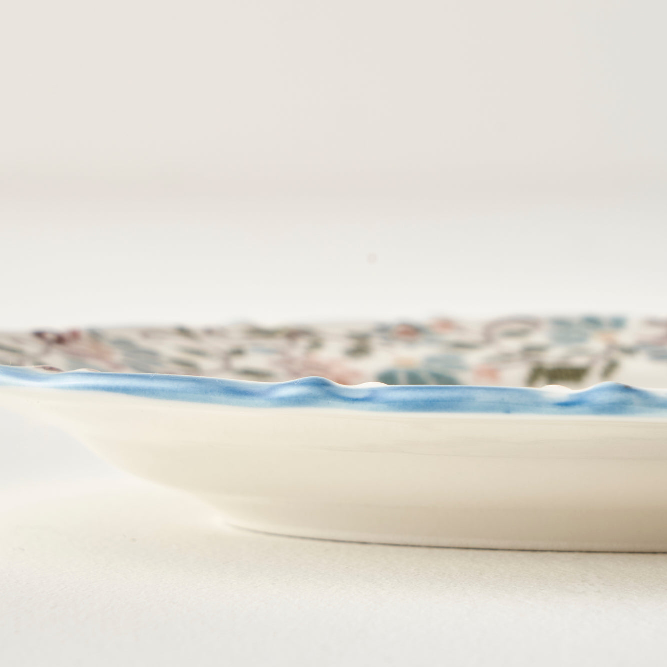 Vintage Bordürlü Porselen 3'lü Kayık Tabak (20 cm) - 2