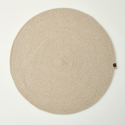 Loopa Jüt Görünümlü El Dikişi Kilim Krem (120x120 cm) - 4