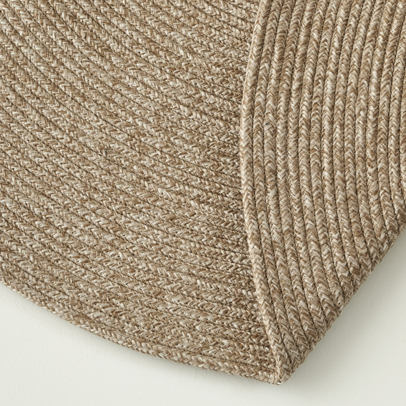 Loopa Jüt Görünümlü El Dikişi Kilim Bej (120x120 cm) - 3