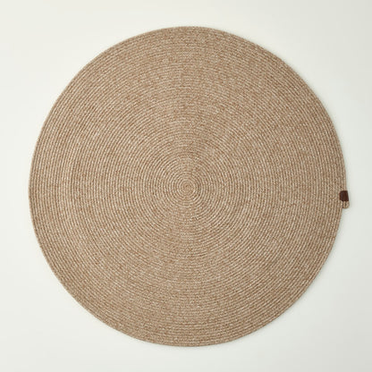 Loopa Jüt Görünümlü El Dikişi Kilim Bej (120x120 cm) - 4