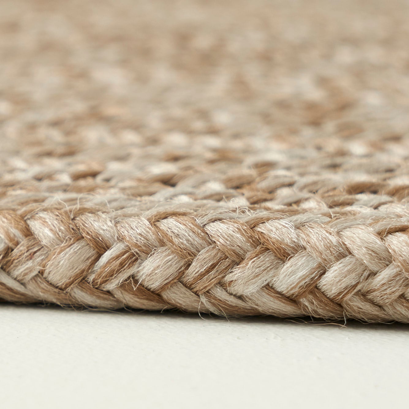 Loopa Jüt Görünümlü El Dikişi Kilim Bej (120x120 cm) - 5
