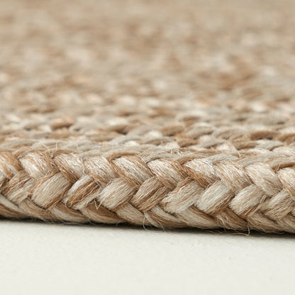 Loopa Jüt Görünümlü El Dikişi Kilim Bej (120x120 cm) - 5