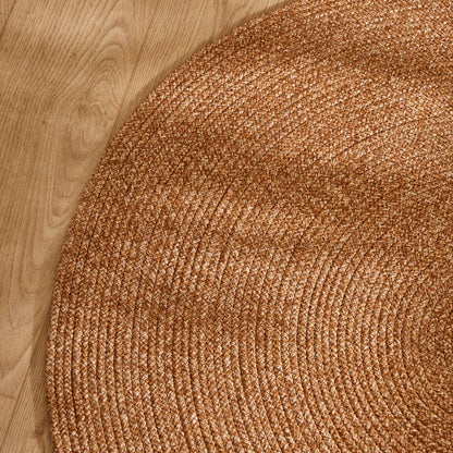 Loopa Jüt Görünümlü El Dikişi Kilim Çöl Beji (120x120 cm) - 2