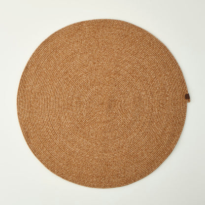 Loopa Jüt Görünümlü El Dikişi Kilim Çöl Beji (120x120 cm) - 4