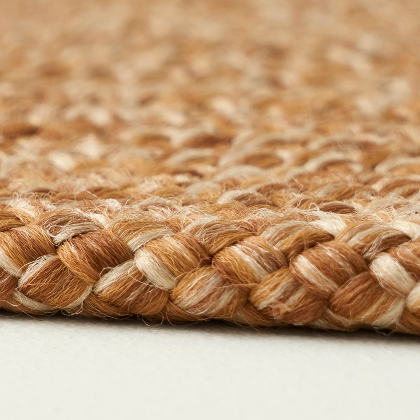 Loopa Jüt Görünümlü El Dikişi Kilim Çöl Beji (120x120 cm) - 5