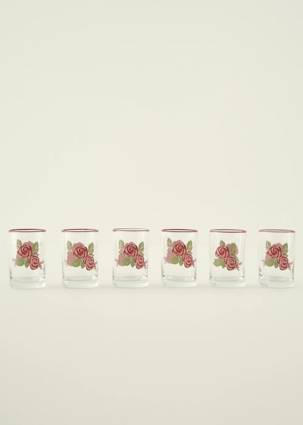 Rose 6'lı Kahve Yanı Su Bardağı (100 cc)