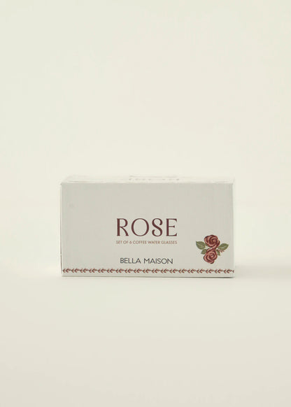 Rose 6'lı Kahve Yanı Su Bardağı (100 cc) - 6