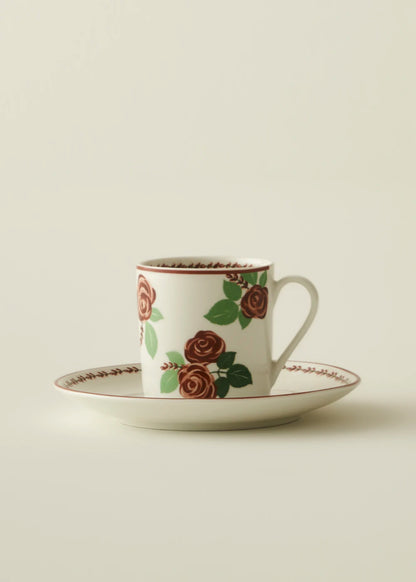 Rose 2'li Porselen Kahve Fincanı Seti (90 cc) - 5