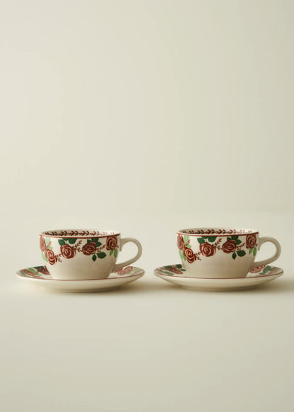 Rose 2'li Porselen Çay Fincanı Seti (270 cc)