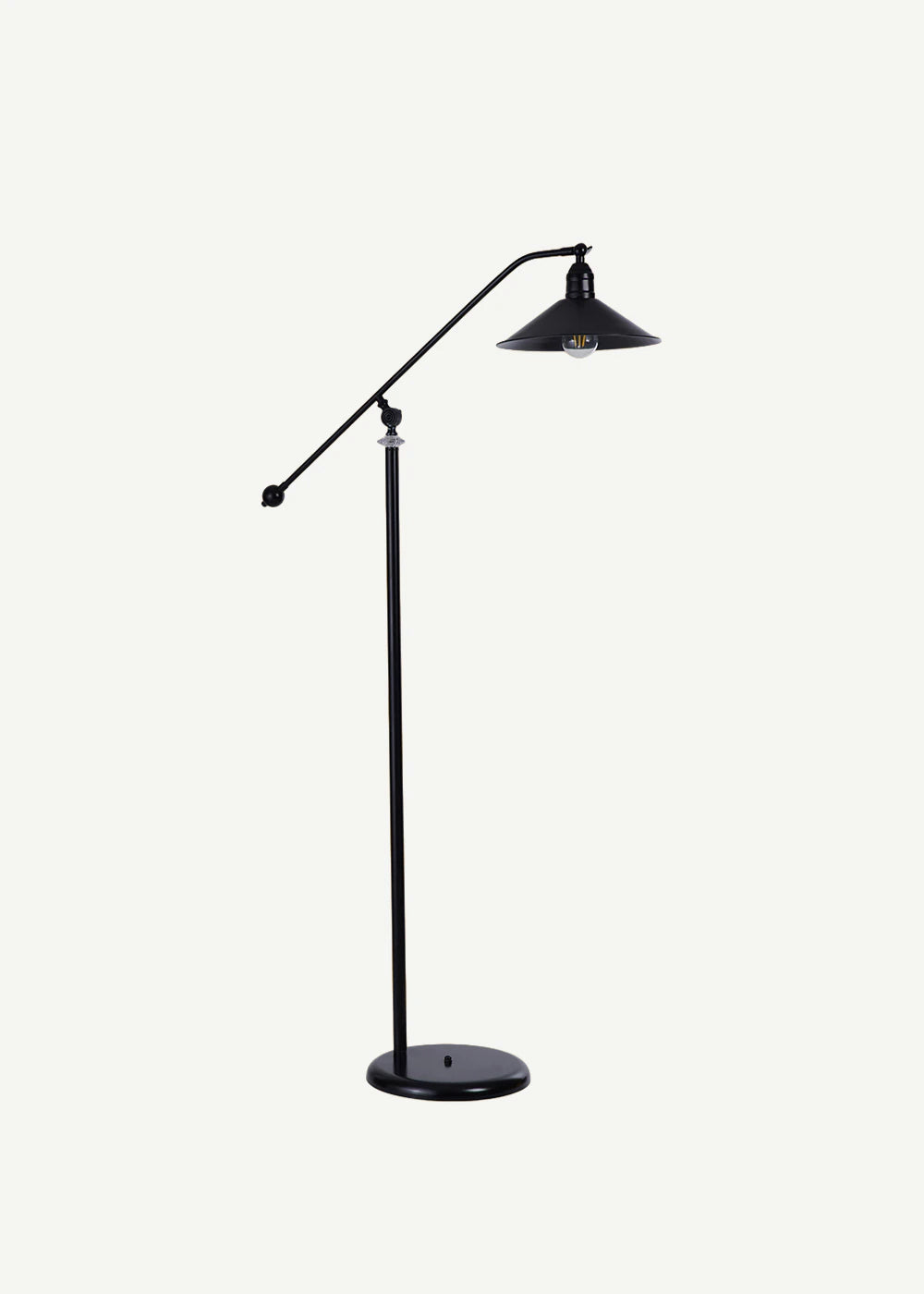 Piper Metal Başlıklı Lambader Siyah (25x30x155 cm)