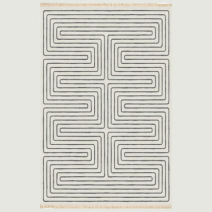 Zebrais Dijital Baskı Halı Beyaz (100x150 cm) - 80x200 cm - BEYAZ - 2