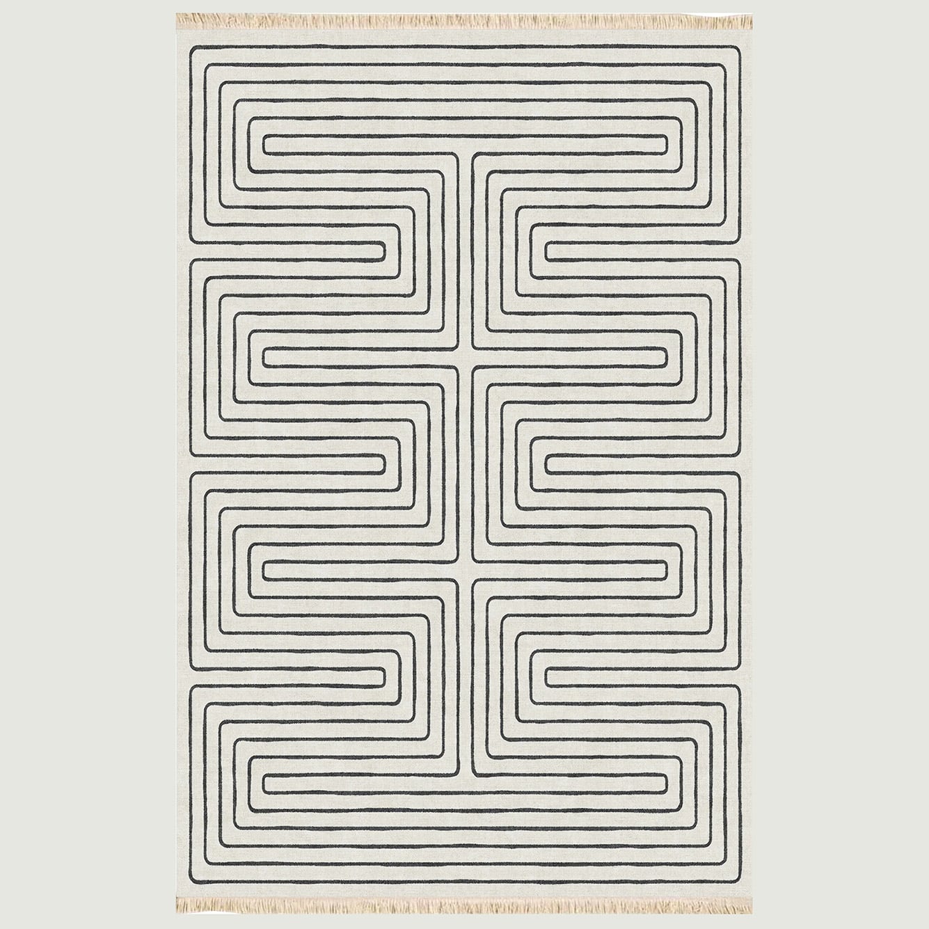 Zebrais Dijital Baskı Halı Beyaz (100x150 cm) - 80x250 cm - BEYAZ - 2