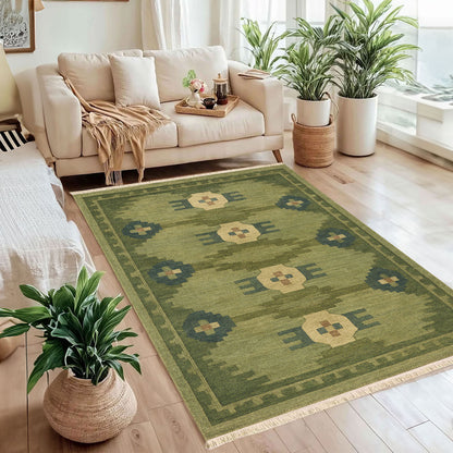 Ivy Dijital Baskı Halı Yeşil (100x150 cm)