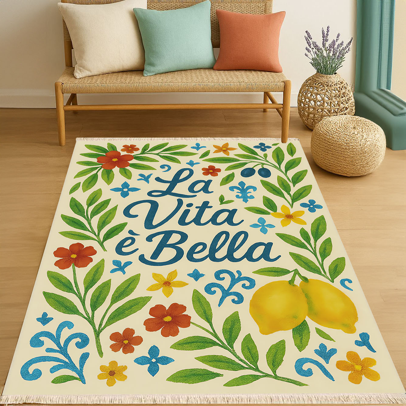 La Vita Bella Dijital Baskı Halı (100x150 cm) - 80x200 cm - ÇOK RENKLİ - 2
