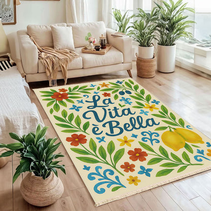 La Vita Bella Dijital Baskı Halı (100x150 cm)