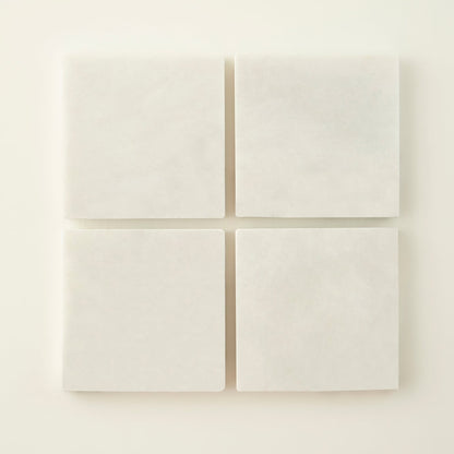 Olmo 4'lü Mermer Bardak Altlığı Naturel (10x10 cm)