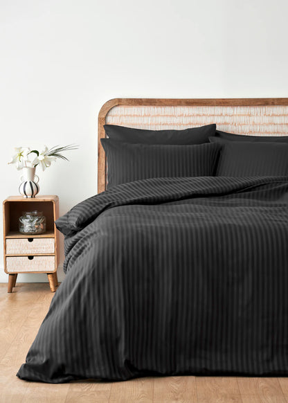 Premium Tencel Çift Kişilik Nevresim Seti Antrasit (200x220 cm)